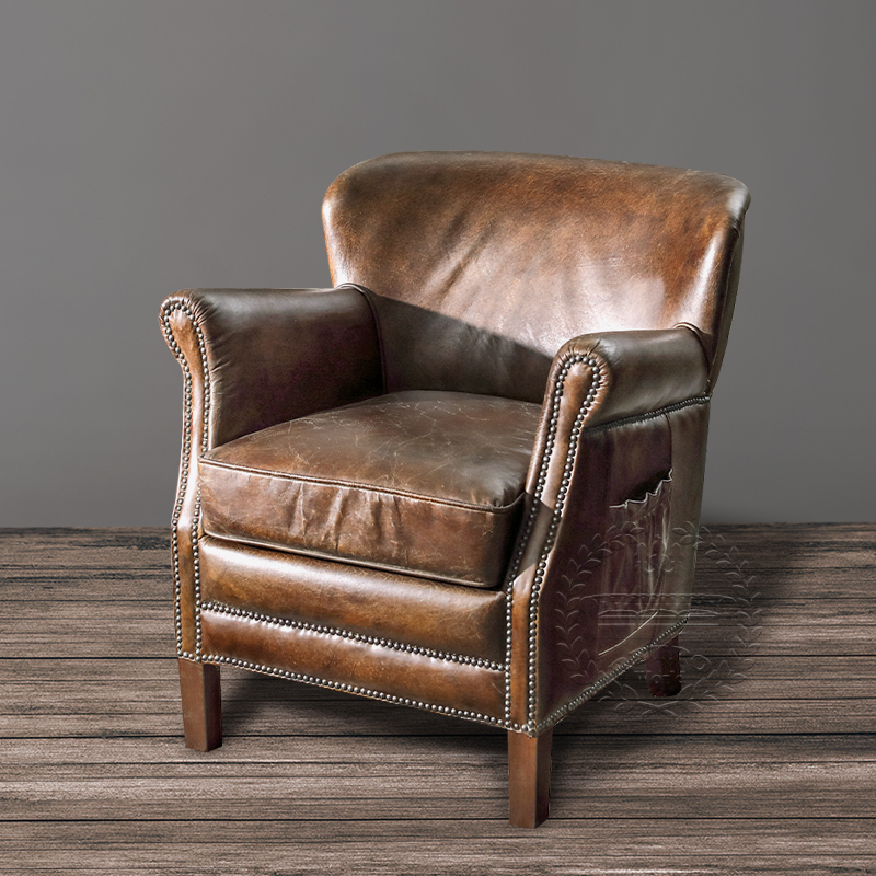 Old Leather Armchair,Retro Leather Armchair,Retro style Armchair