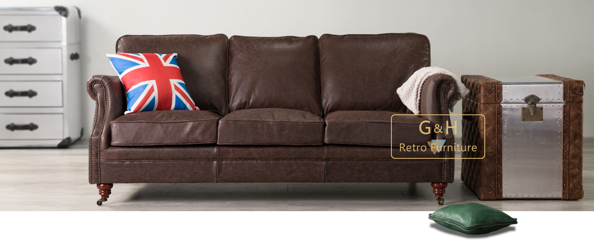 Retro Leather Sofa