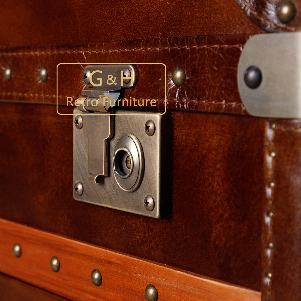 Vintage leather trunk