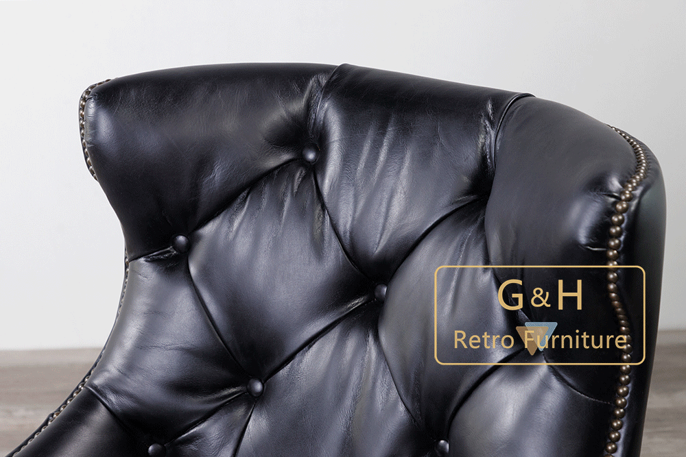Retro leather office chair