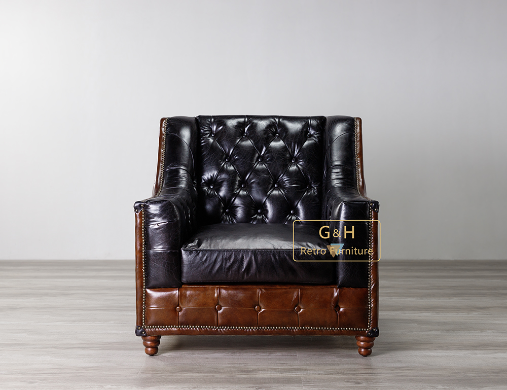 vintage leather sofa