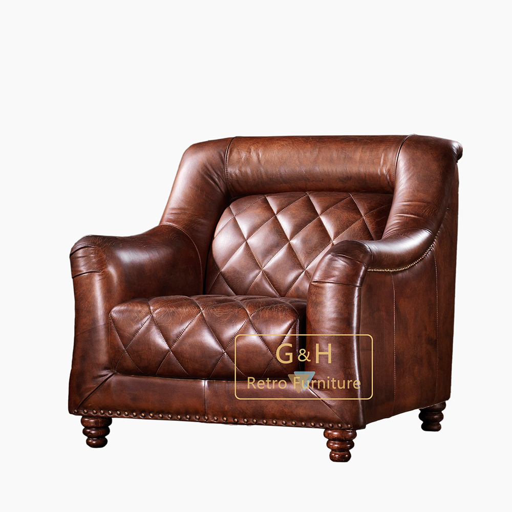 Retro Leather Sofa