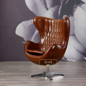 Vintage Leather Egg Chair