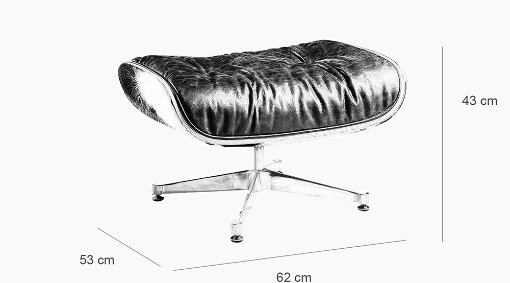 Vintage Fur Leather Swivel Chair