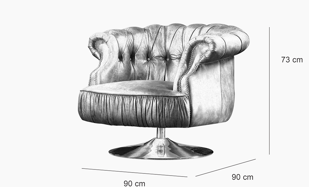 Retro Leather Swivel Chair