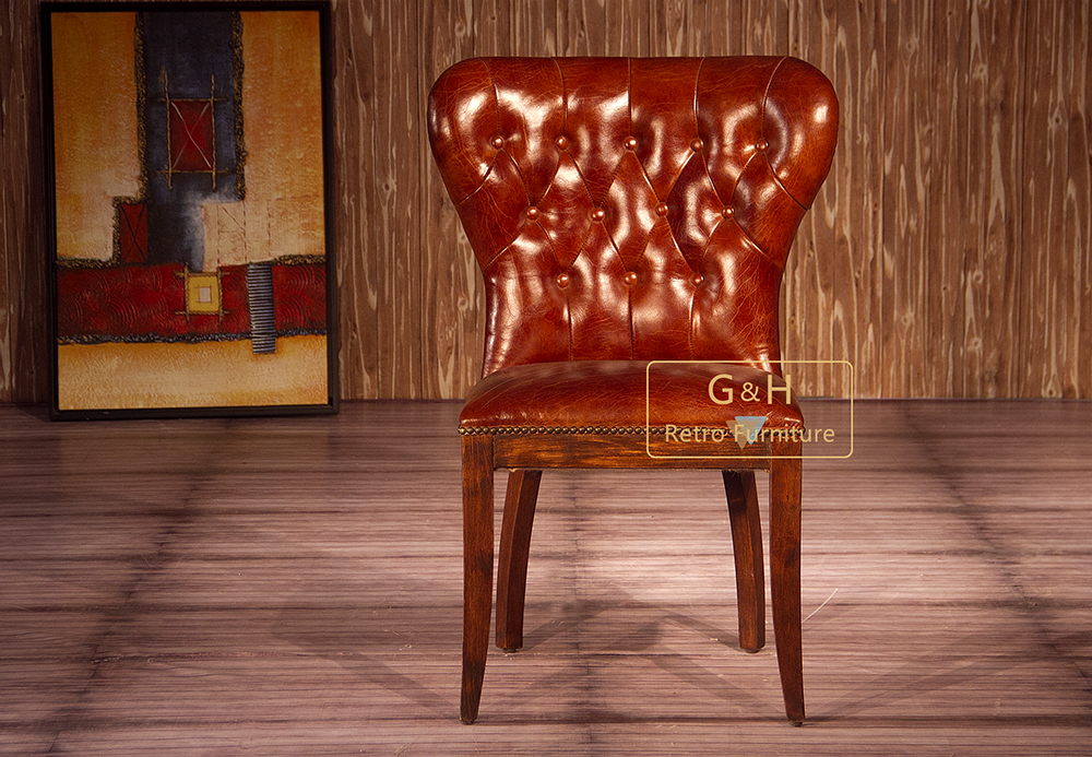 Vintage Pull Button Dining Chair