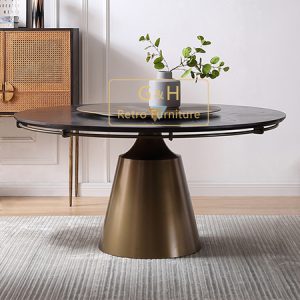 Retro Copper-colored Dining Table