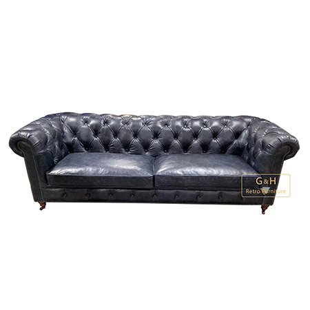 Vintage Leather Chesterfield Sofa