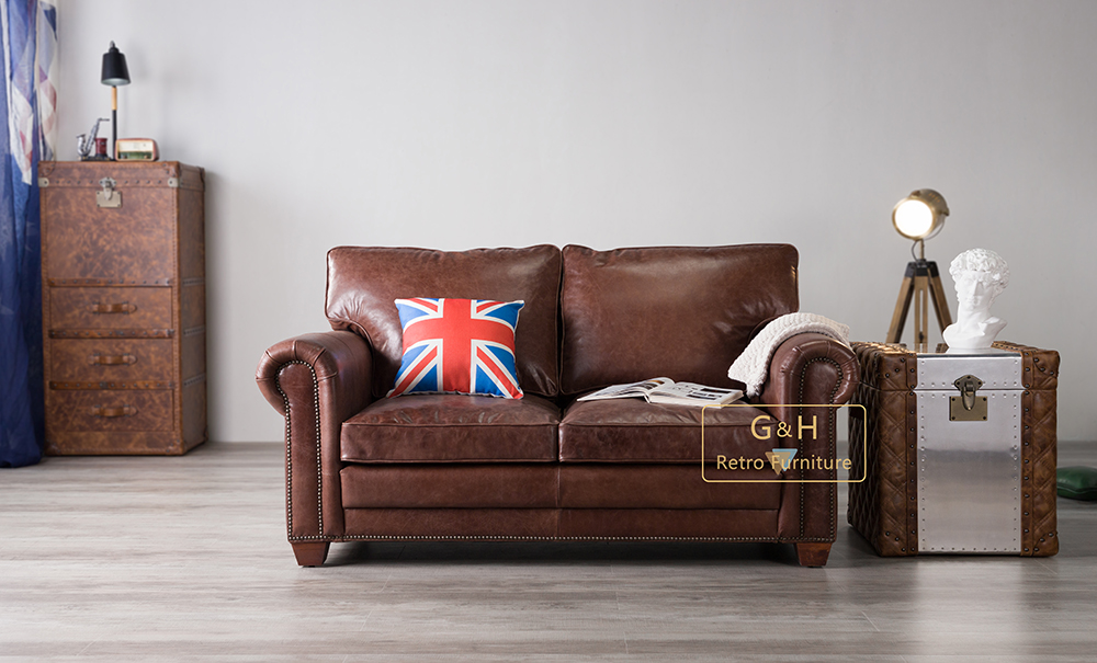 vintage leather sofa