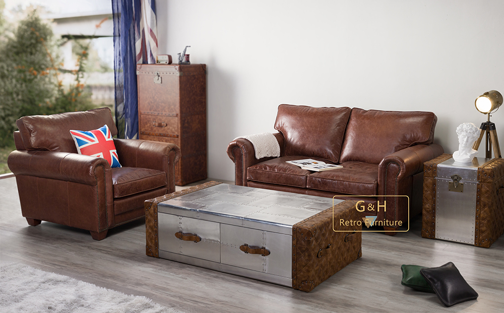 vintage leather sofa