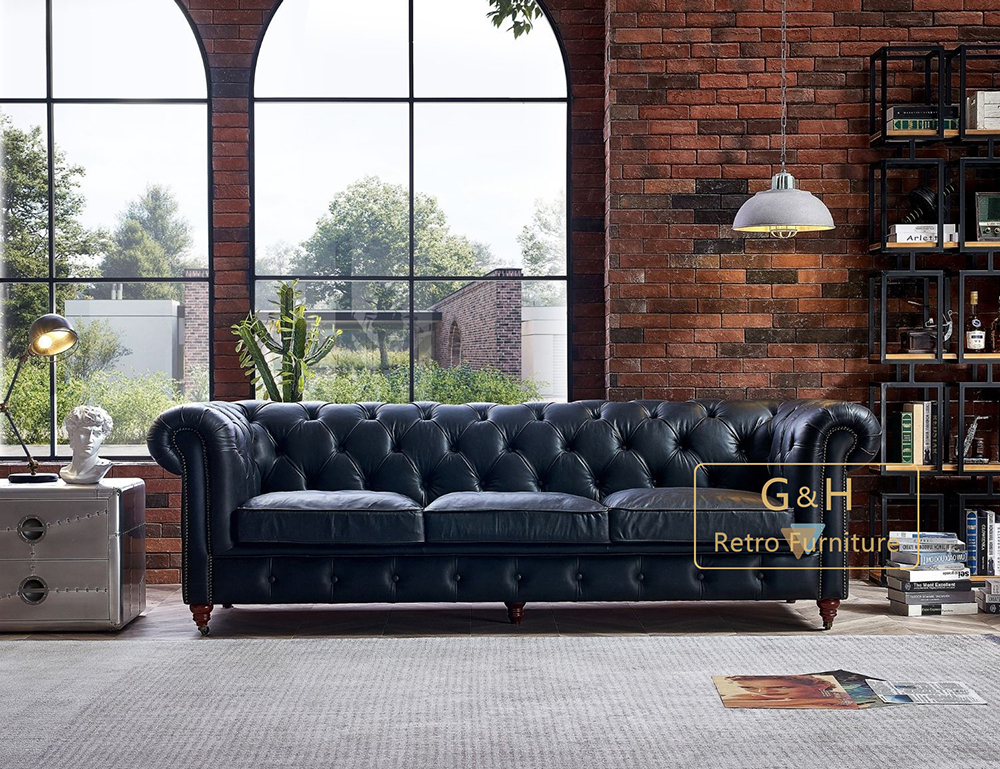 vintage leather sofa