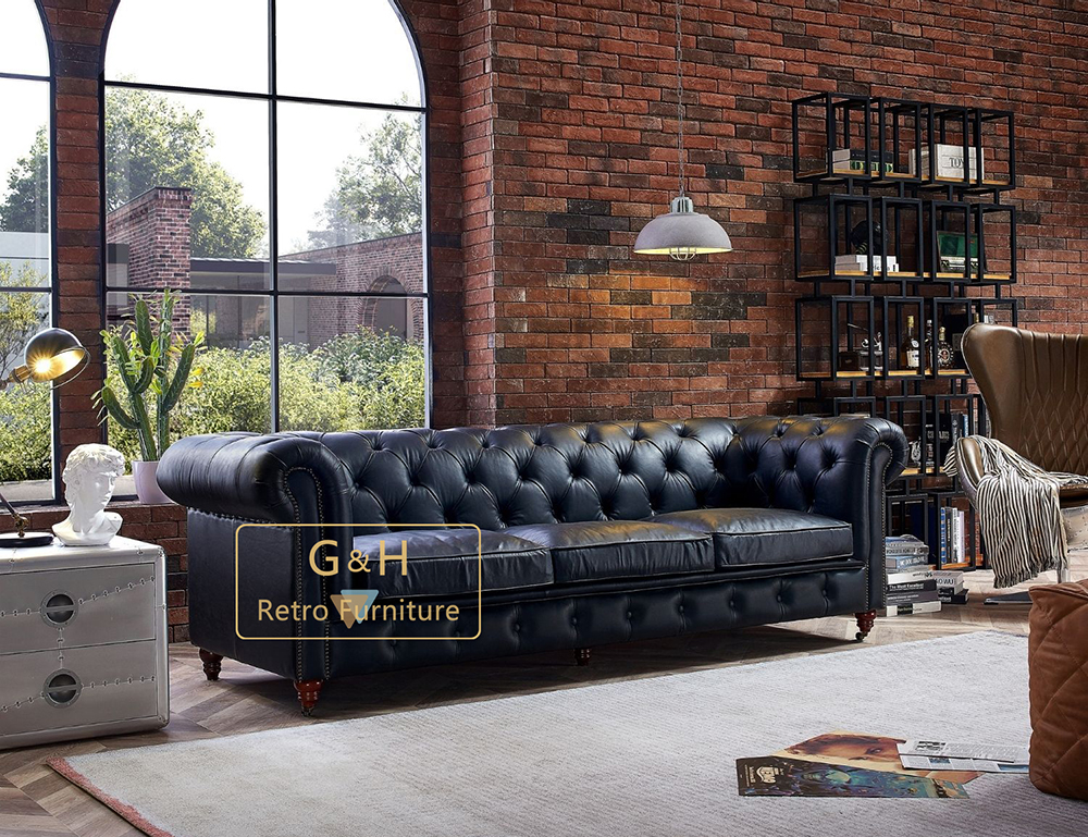 vintage leather sofa