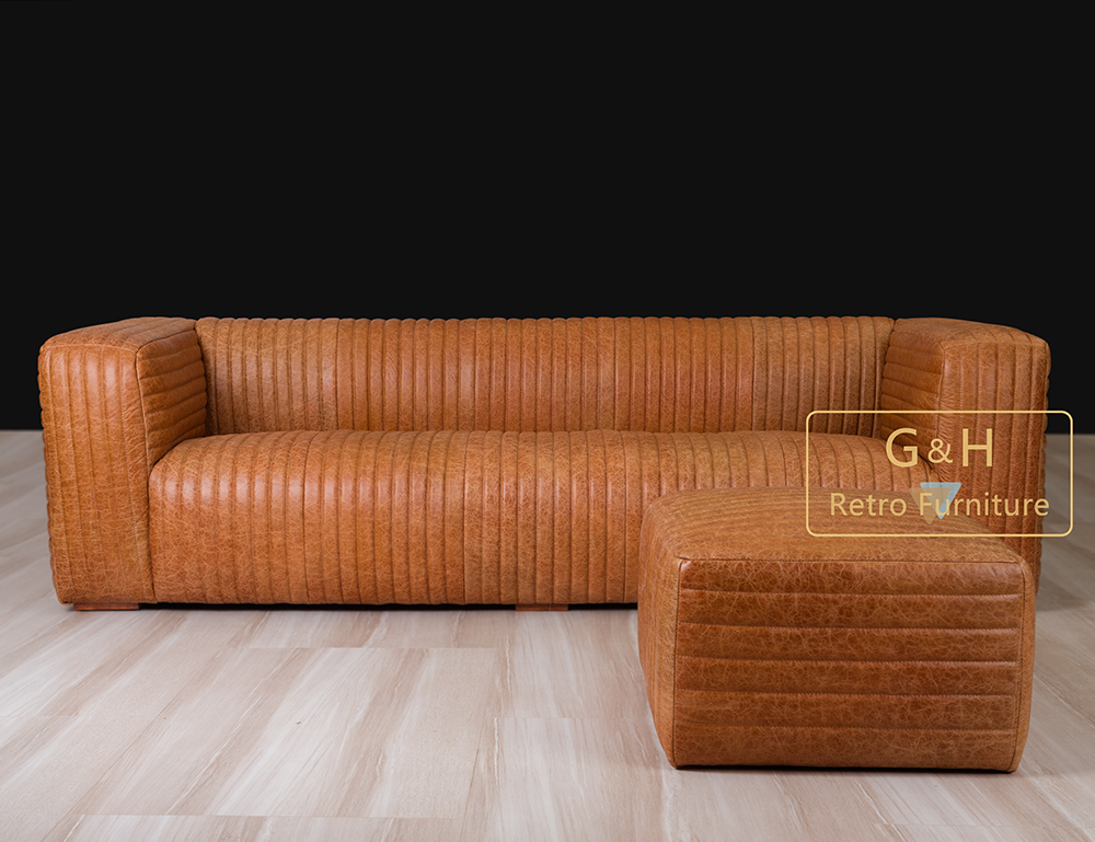 Retro Leather Sofa