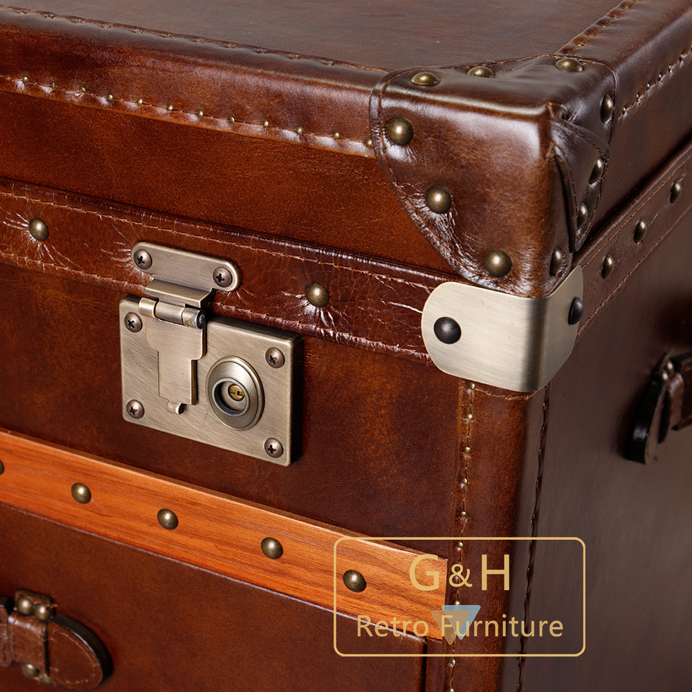 Vintage leather trunk