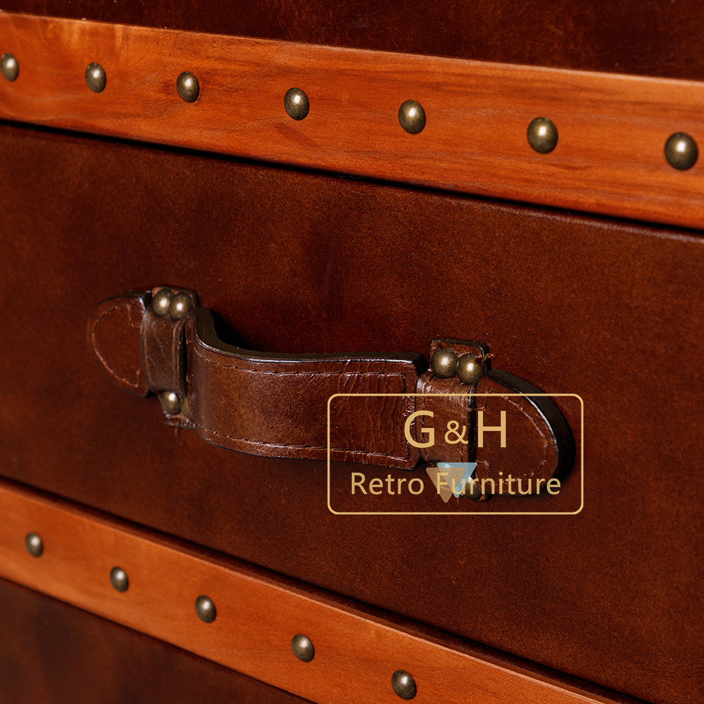 Vintage leather trunk