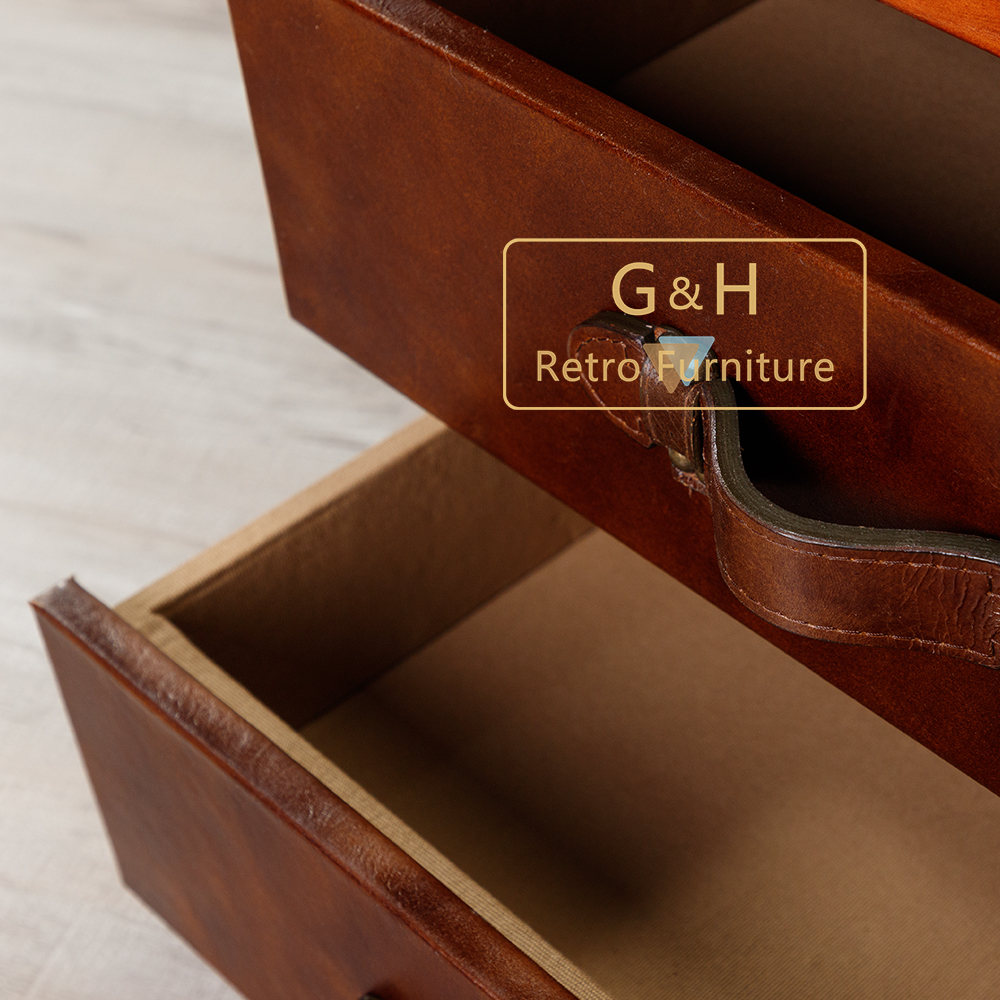 Vintage leather trunk