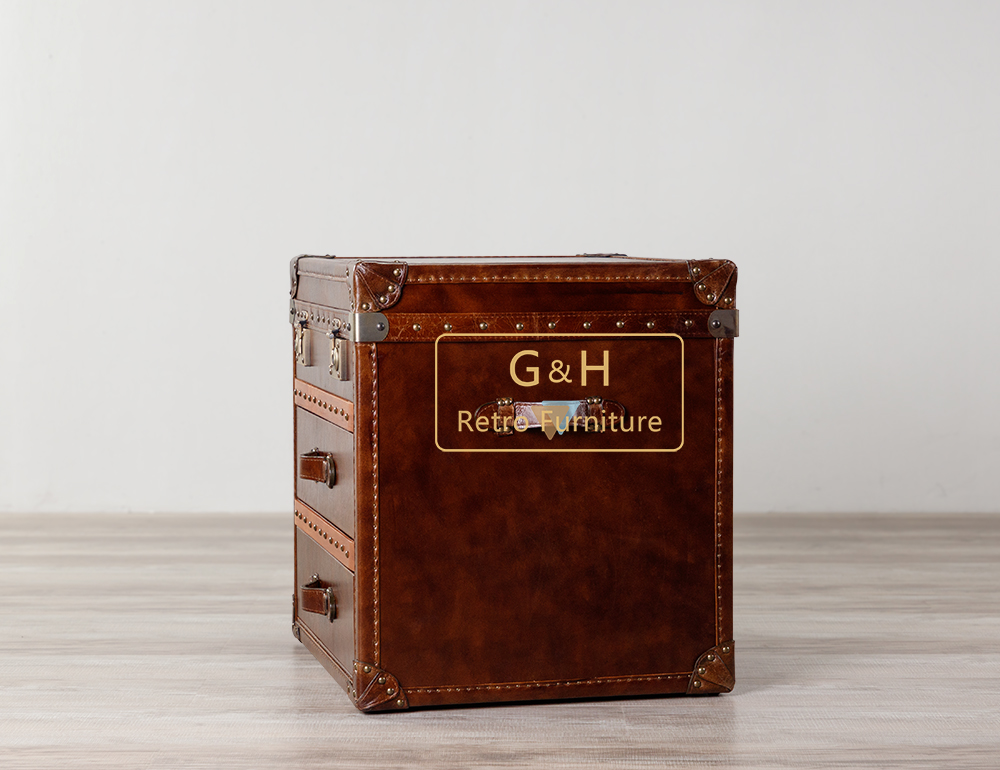 Vintage leather trunk