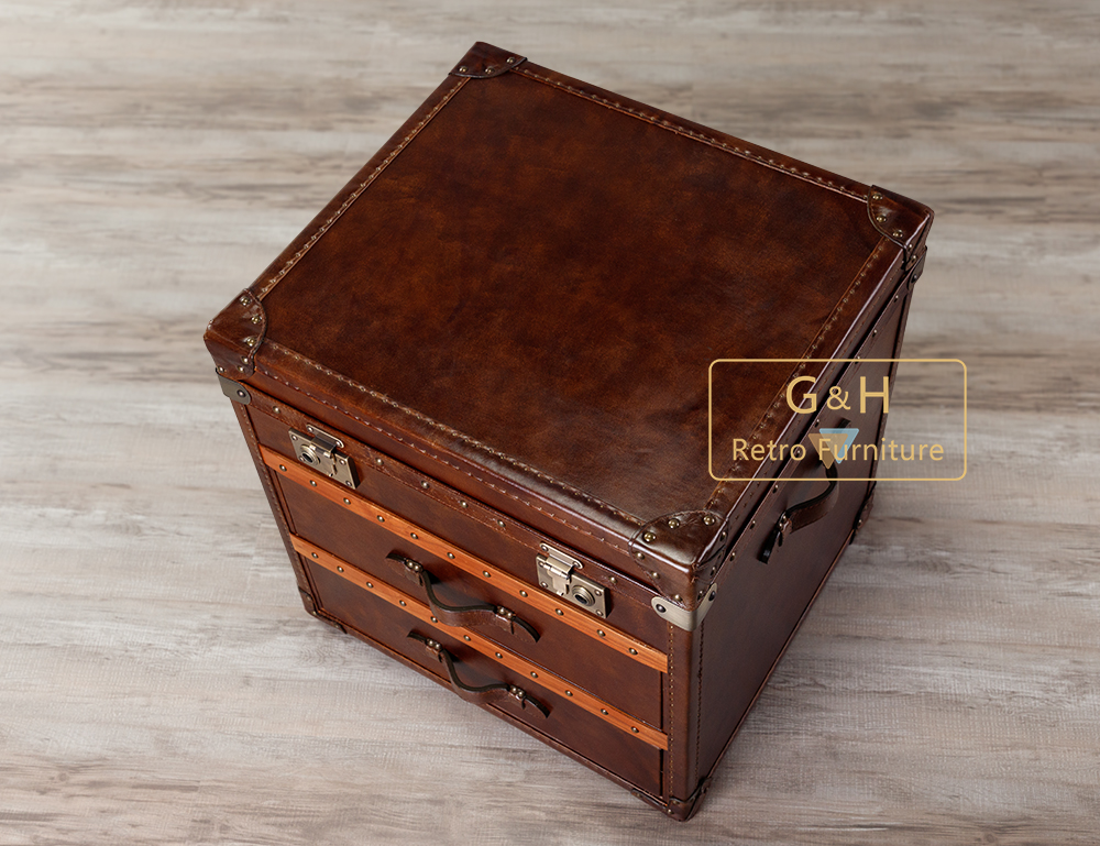 Vintage leather trunk