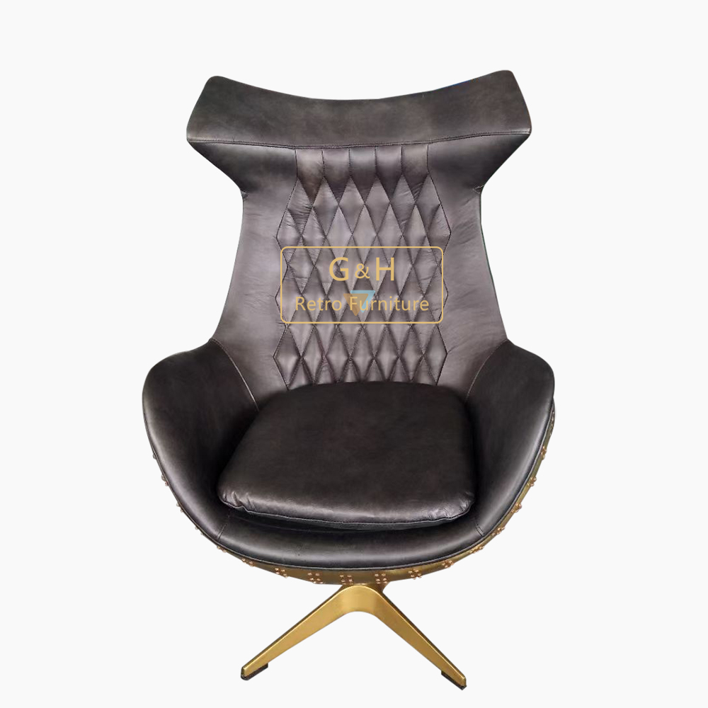 Vintage leather egg chair
