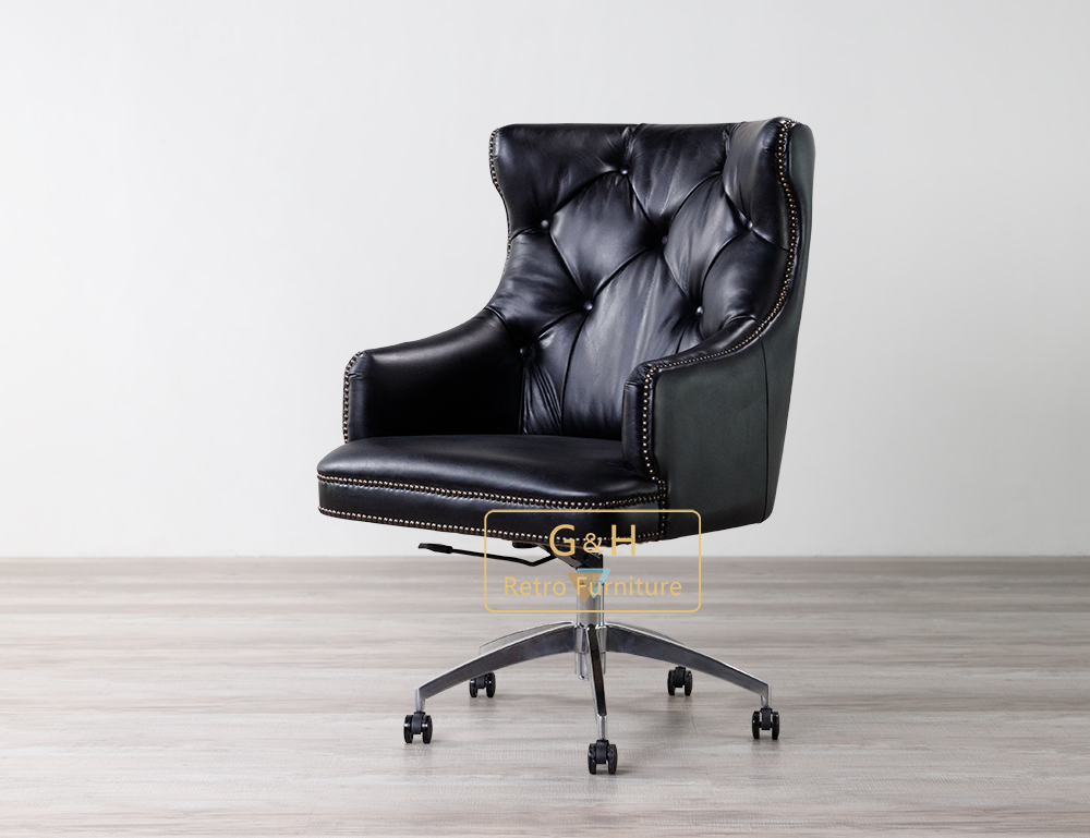 Retro leather office chair