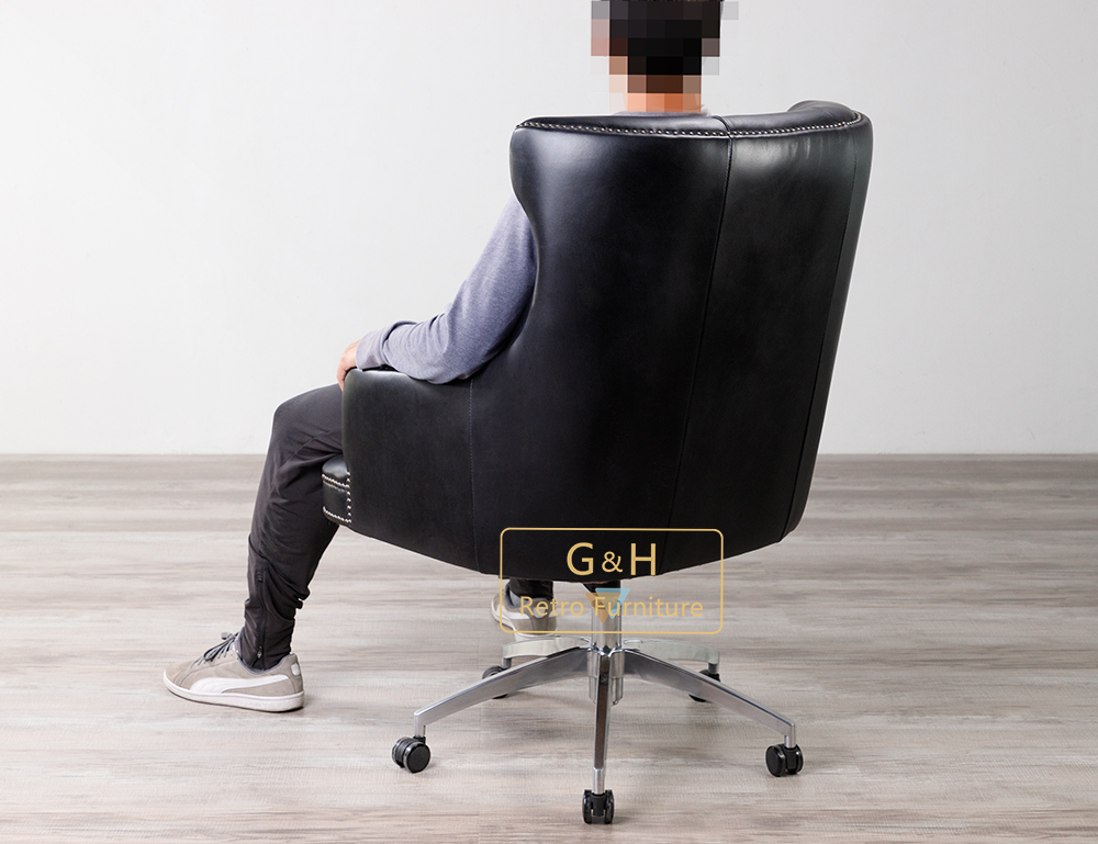 Retro leather office chair