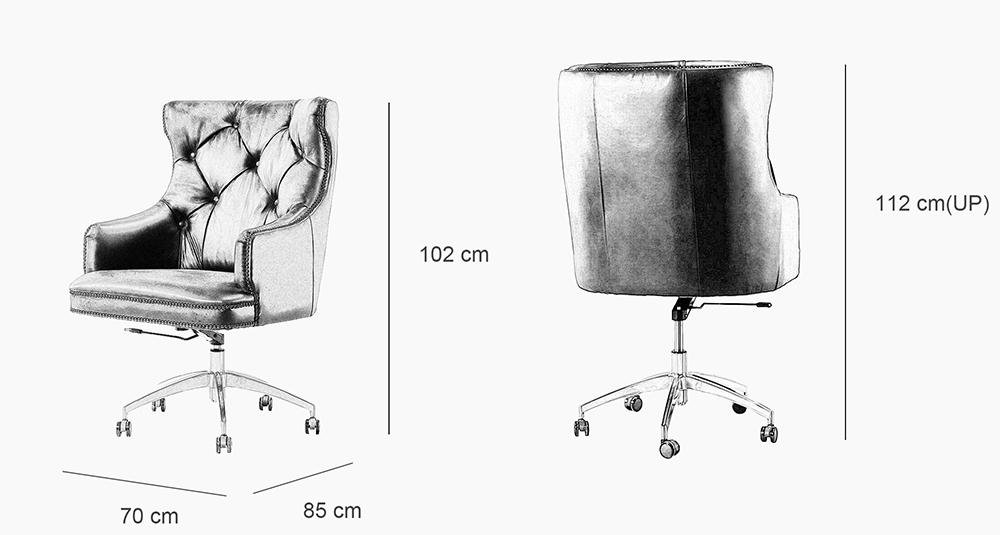 Retro leather office chair