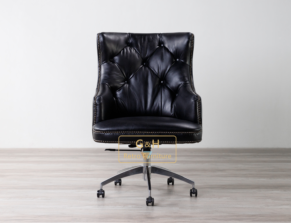 Retro leather office chair