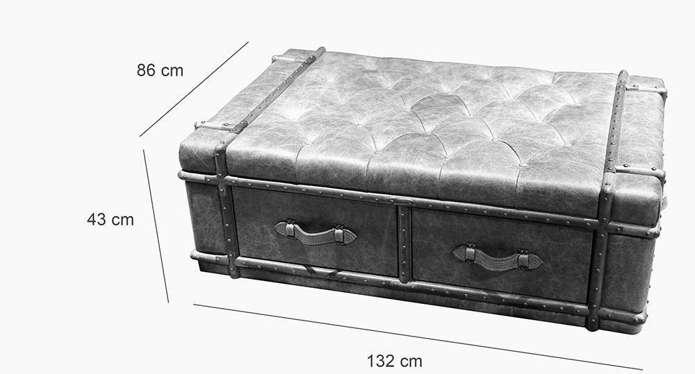 Vintage Leather Coffee Table