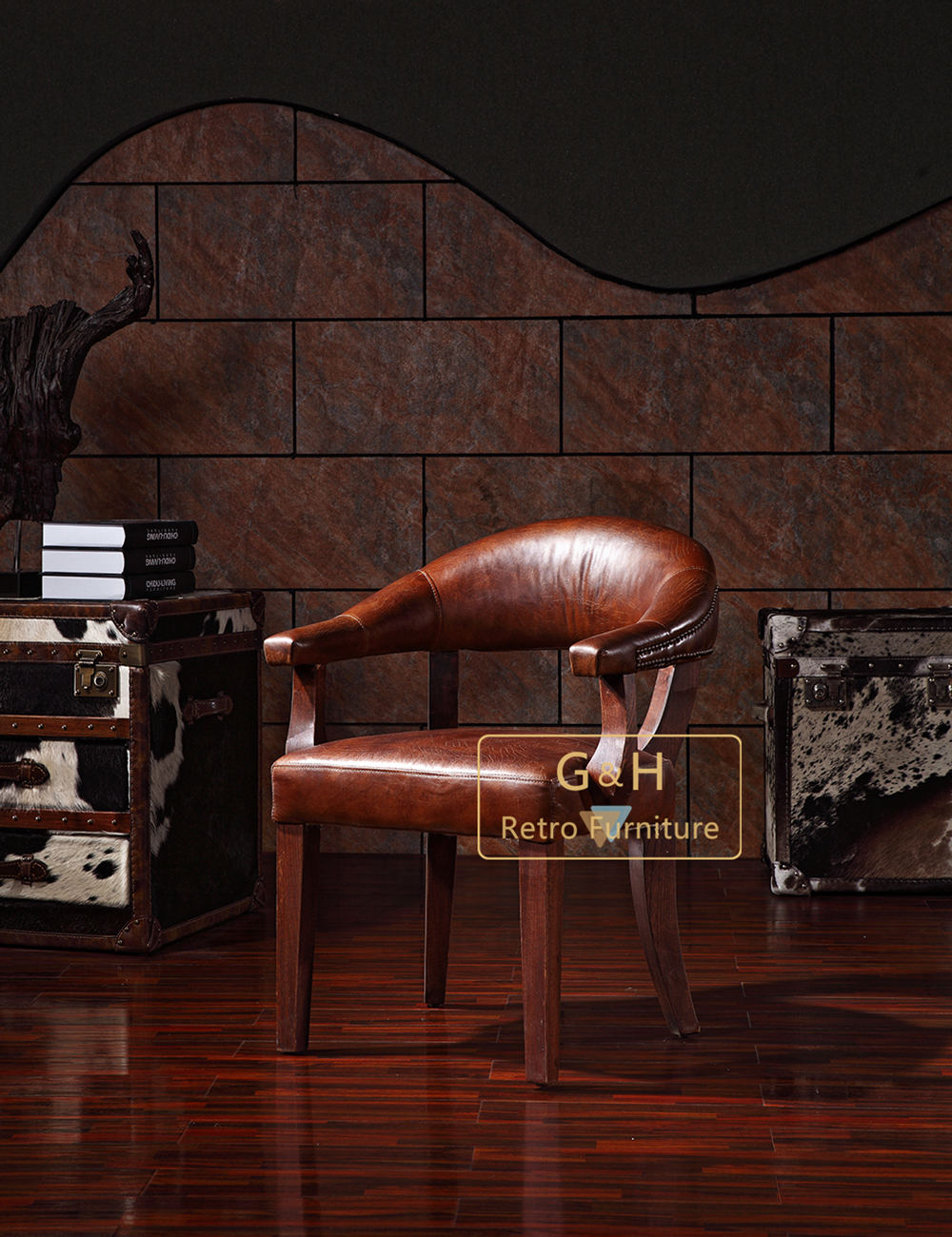 Vintage Leather Dining Chair