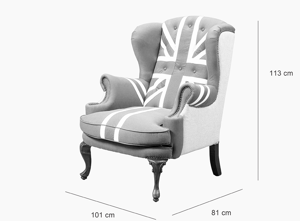 Retro Fabric Wing Armchair