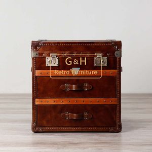 Vintage leather trunk