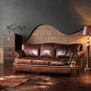 Tan Leather Sofa