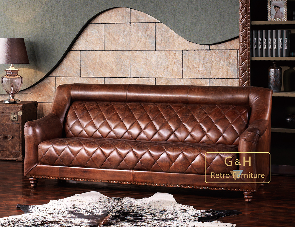 Retro Leather Sofa