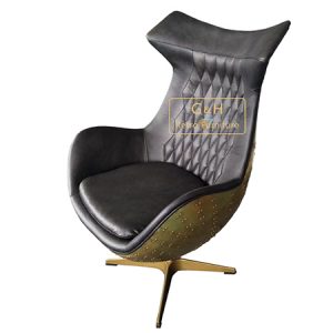 Vintage leather egg chair