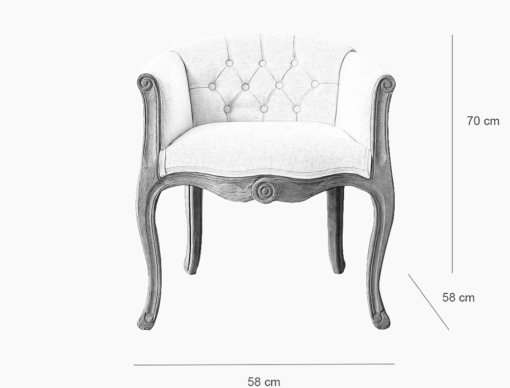 Retro Fabric Dining Chair
