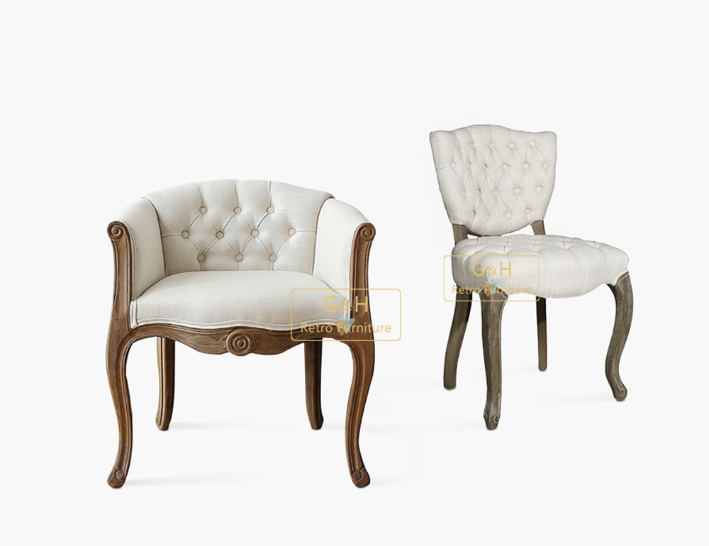 Retro Fabric Dining Chair