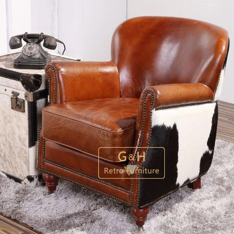 Cow Leather Armchair