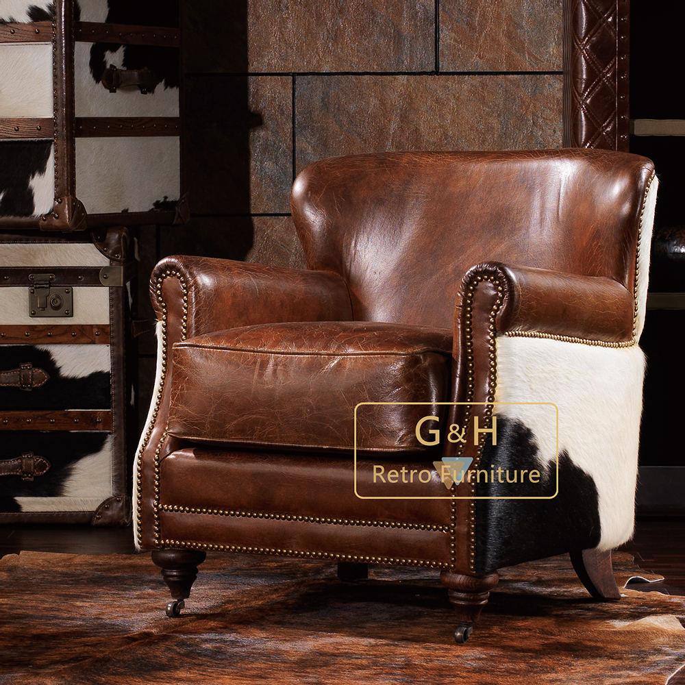 Cow Leather Armchair