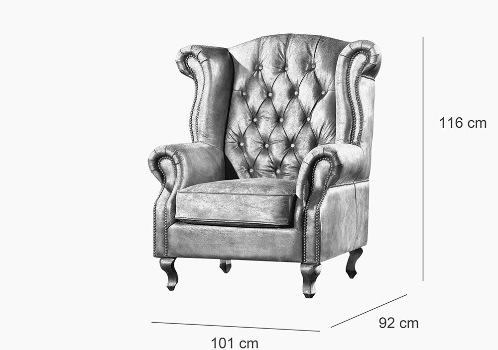 Leather Wing Armchair