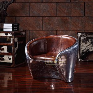 Vintage Leather Bar Chair