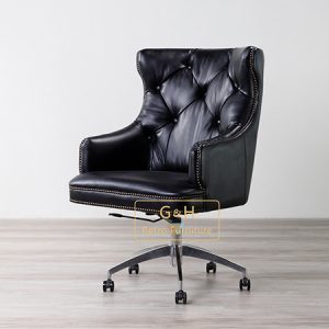 Retro leather office chair