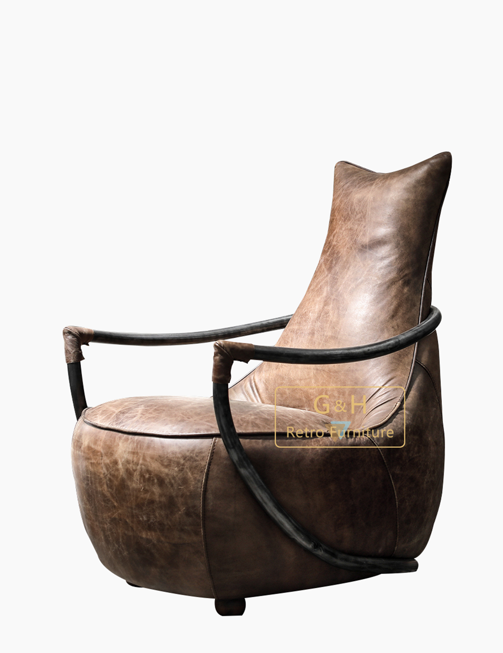Retro Leather Loft Armchair