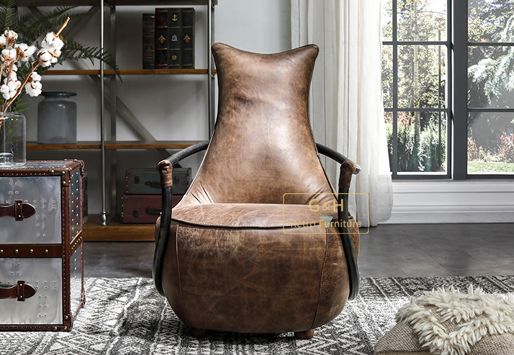 Retro Leather Loft Armchair