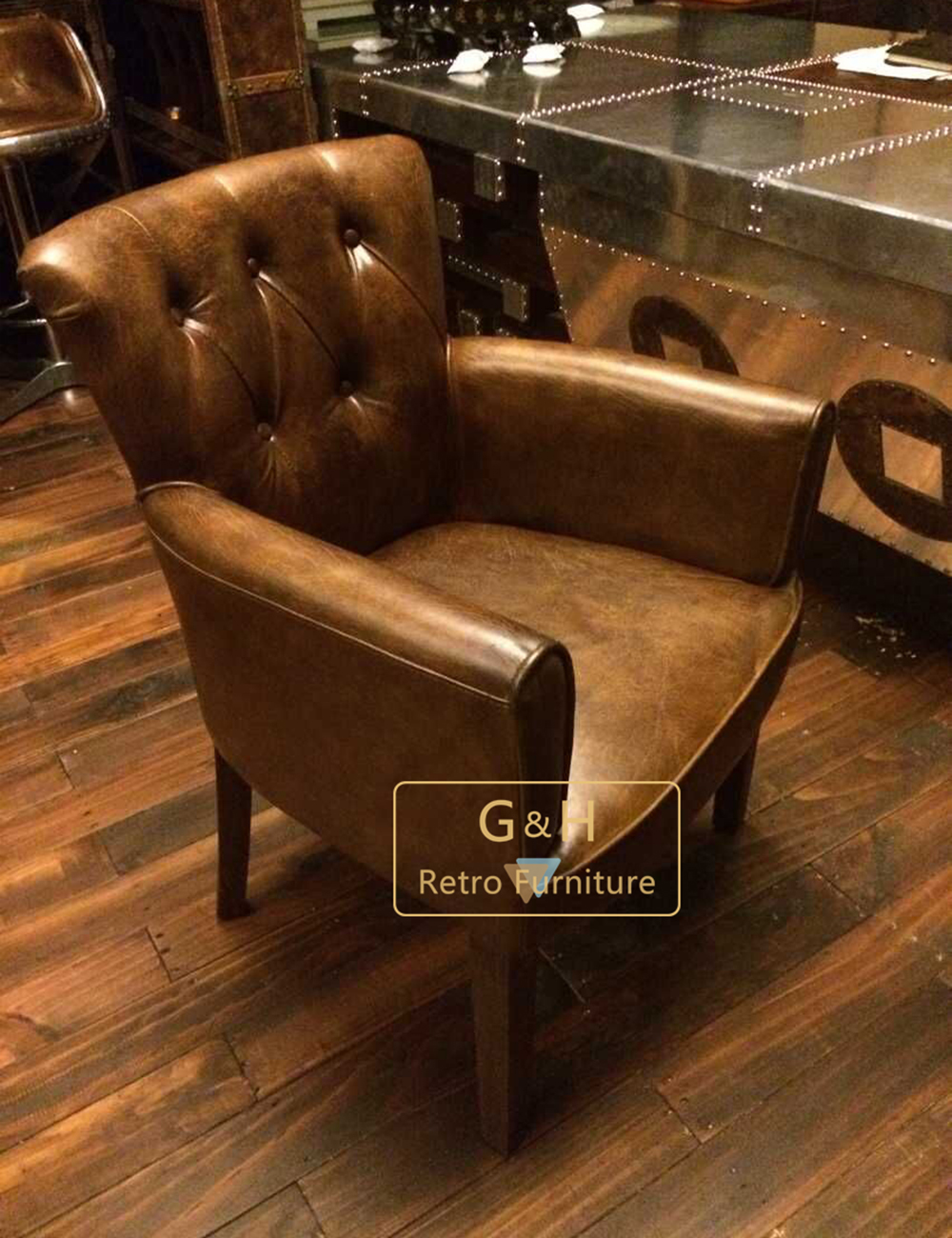 Retro Leather Armchair