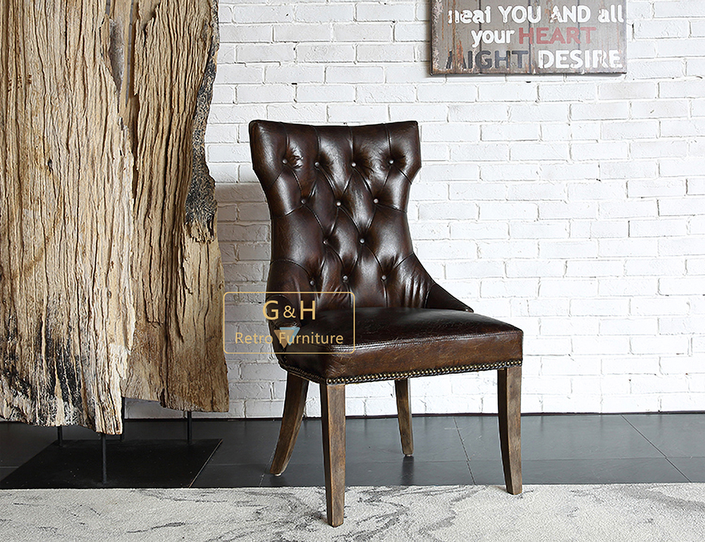 Vintage Leather Dining Chair