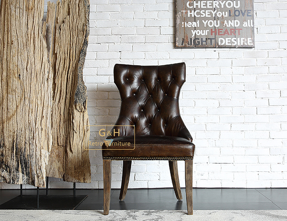 Vintage Leather Dining Chair