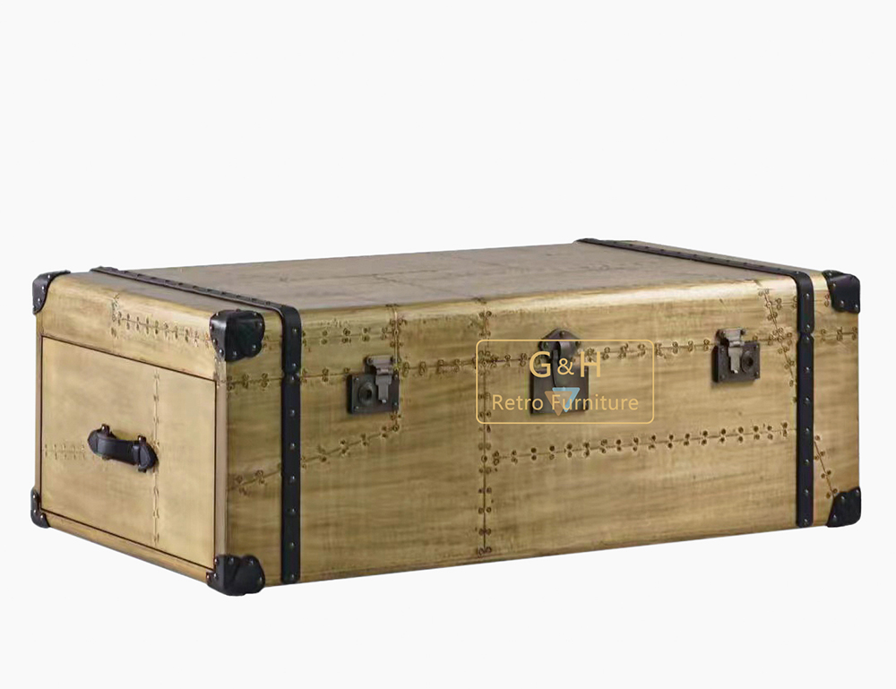 Vintage Brassy Coffee Table