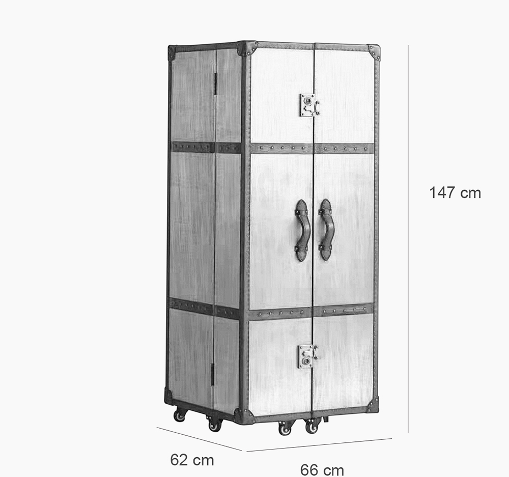 Vintage Brassy Wine Cabinet