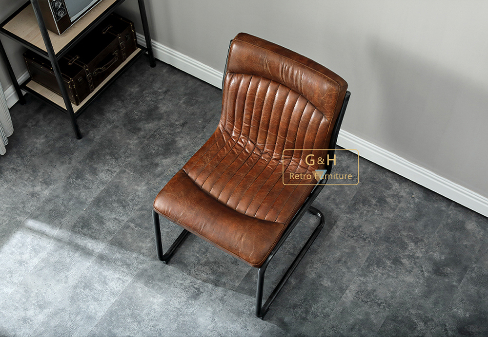 Vintage Leather Dining Chair