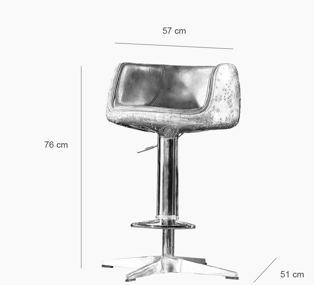 Vintage Leather Bar Stool
